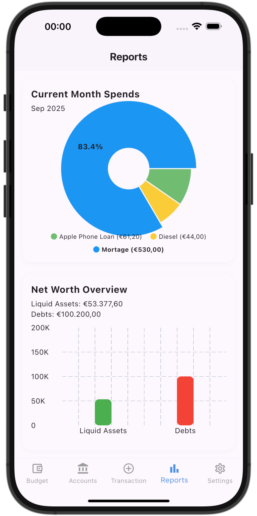 DreamBudget App Screenshot